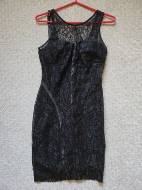 bebe Black Lace Mini Dress